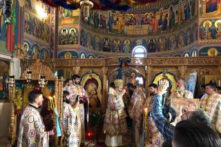 Liturghie arhierească în Parohia Draxeni, Protopopiatul Vaslui