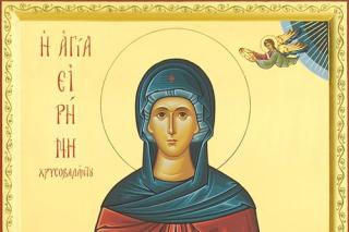 Sfânta Irina Hrisovalantou, care a primit mere din Rai