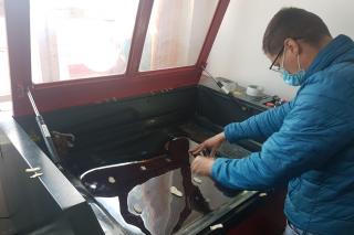 Gravator laser din partea Asociației „Filantropia Ortodoxă” din Huși