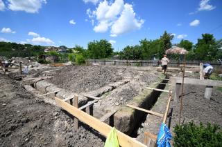 Casă parohială în construcţie la Ceir-Todireni, judeţul Botoşani