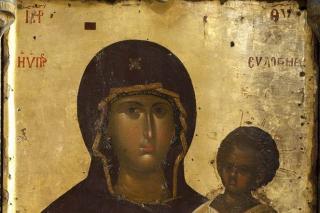 Icoana Maicii Domnului „Izvorâtoarea de mir” (Mirovlitissa) – Mănăstirea „Sfântul Pavel”, Athos