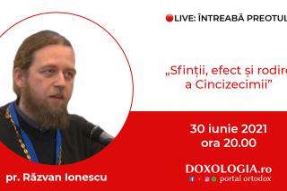 (Video) Întreabă preotul LIVE – Sfinții, efect și rodire a Cincizecimii – Pr. Răzvan Ionescu