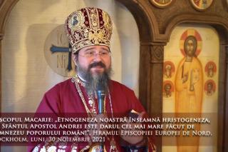 (Video) „Etnogeneza noastră înseamnă hristogeneza, iar Sfântul Apostol Andrei este darul cel mai mare făcut de Dumnezeu poporului român!” – PS Macarie