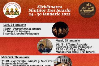 Sfinții Trei Ierarhi, prăznuiți la Biserica Liceului Pedagogic din Iași