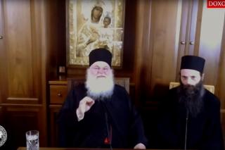 (Video) Starețul Efrem Vatopedinul - Sinaxă online din Sfântul Munte Athos