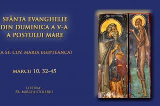 (Video) Sfânta Evanghelie din Duminica a V-a din Postul Mare (a Cuvioasei Maria Egipteanca)