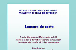 Lansare de carte la Iași: „Istoria Bisericească Universală”, volmul II