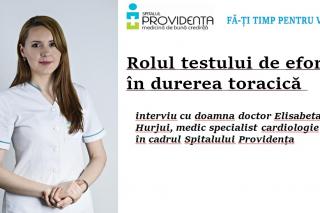 Rolul testului de efort în durerea toracică – interviu cu Elisabeta Hurjui, medic specialist cardiologie