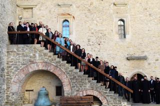 Grupul de lucru al profesorilor de religie suceveni, la Mănăstirea Dragomirna