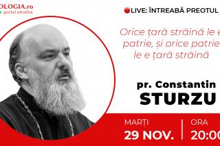 (Video) Întreabă preotul LIVE – Orice țară străină le e patrie, și orice patrie le e țară străină – Pr. Constantin Sturzu