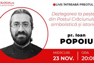 (Video) Întreabă preotul LIVE – Dezlegarea la pește din Postul Crăciunului: simbolistică și istoric – Ierom. Ioan Popoiu