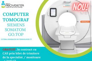 Nou la Spitalul Providența: Computer tomograf SIEMENS Sonatom go. Top