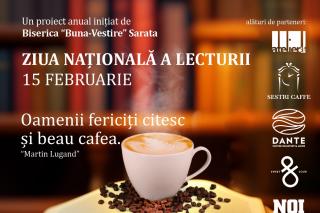 Cafenelele din Piatra Neamț i-au invitat pe clienți să citească, de Ziua Lecturii, cu sprijinul unei parohii din oraș