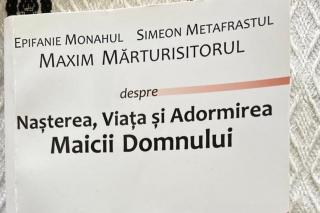 Coperta volumului „Nașterea, Viața și Adormirea Maicii Domnului. Trei vieți bizantine”