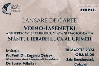 afis lansare carte sfantul luca al crimeii