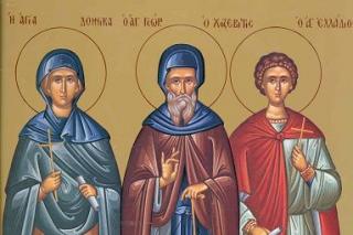Sfânta Cuvioasă Domnica, Sfântul Cuvios Gheorghe Hozevitul, Sfântul Mucenic Eladie