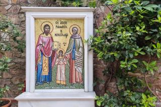 Galeria de Aghiasmă de la Mănăstirea Sfântului Rafail din Insula Lesvos