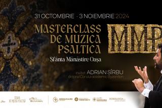 Afiș masterclass de muzică psaltică