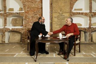 „Mulțumesc!” – un dialog emoționant între Constantin Chiriac și Părintele Constantin Necula