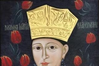 Portretul doamnei Maria Brâncoveanu realizat de iconograf Marieta Rotariu, 2018