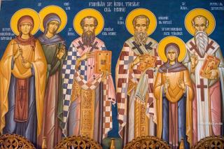 Familia Sfântului Vasile cel Mare frescă biserica Sf. Ioan Botezătorul