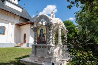 Mormântul Sfântului Onufrie și mărul din livada Mănăstirii Sihăstria Voronei din județul Botoșani