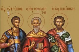 Sfântul Mucenic Eutropiu, Sfântul Sfințit Mucenic Teodoret, Sfântul Mucenic Cleonic