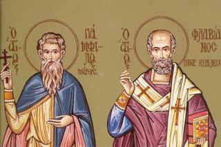 Sfântul Sfințit Mucenic Pamfil și Sfântul Flavian Arhiepiscopul Constantinopolului
