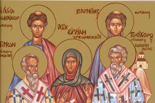Sfinții Apostoli și Diaconi Nicanor și Parmena, Sfântul Ierarh Timon, Sfânta Irina de la Hrisovalant și Sfântul Ierarh Prohor