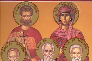 Sfinții Mucenici Epimah și soția sa Stratonica; Sfinții Apostoli Apelie, Stahie, Amplie, Urban, Aristobul și Narcis