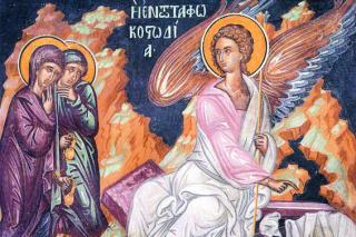 Îngerul vestind Învierea Mântuitorului femeilor mironosițe
