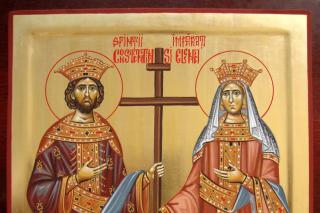 Sfinții Împărați, întocmai cu apostolii, Constantin și mama sa, Elena