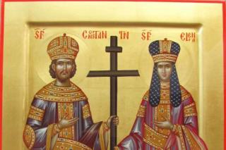 Sfinții Împărați, întocmai cu apostolii, Constantin și mama sa, Elena