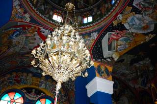 Frescă din Biserica Sfântul Prooroc Elisei unde se păsrează dudul lui Zaheu vameşul - Ierihon, Israel