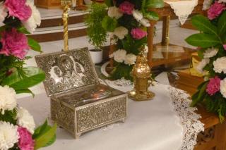 Racla cu o părticică din moaștele Sfintei Mucenițe Agata, Biserica Sf. Pantelimon si Sf. Paraschevi, Londra