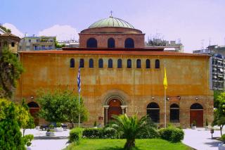 Biserica Sfânta Sofia din Tesalonic unde este aşezată racla cu moaştele Sfântului Vasile al Tesalonicului
