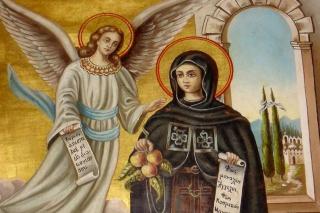 Sfânta Irina Hrisovalantou, care a primit mere din Rai