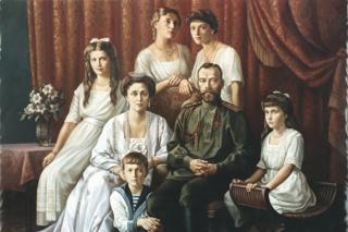 Sfinții Țari Mucenici Romanov: Nicolae și Alexandra și fiii lor Olga, Tatiana, Maria, Anastasia și Alexei