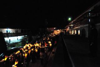 Procesiunea de la finalul slujbei de priveghere