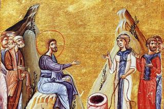 Sfânta Muceniţă Fotini Samarineanca - pe un manuscris athonit, Dionisiou, secolul al XI-lea