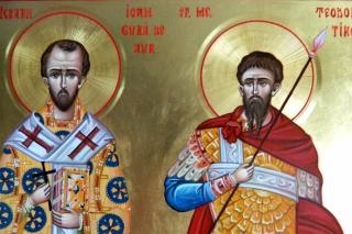 Sfântul Mare Mucenic Teodor Tiron şi Sfântul Ierarh Ioan Gură de Aur, Arhiepiscopul Constantinopolului