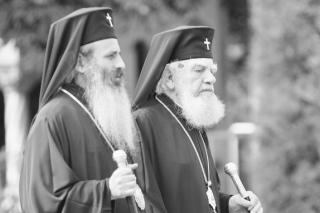 Mitropolitul Teofan Savu alături de Mitropolitul Bartolomeu Anania