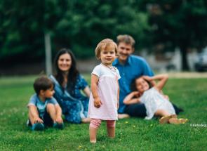 familie în natură