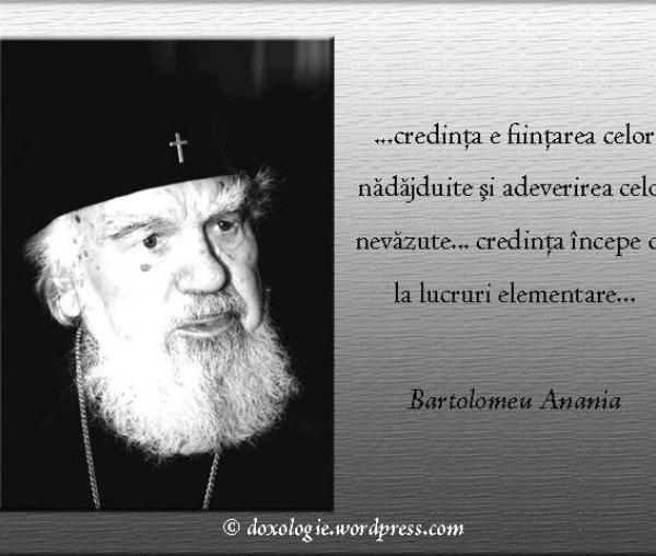 (Audio) Înaltpreasfințitul Bartolomeu Anania – Definiția credinței