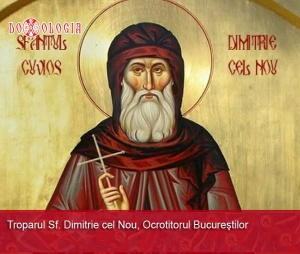 Troparul Sfântului Cuvios Dimitrie cel Nou