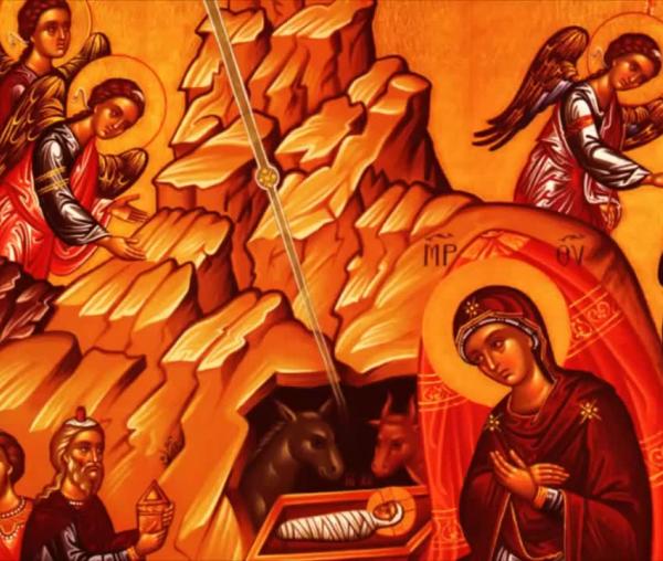 Troparul Nașterii Domnului nostru Iisus Hristos (în limba greacă)