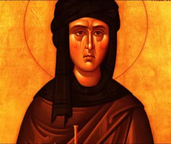 Troparul Sfintei Cuvioase Maria Egipteanca (în limba greacă)
