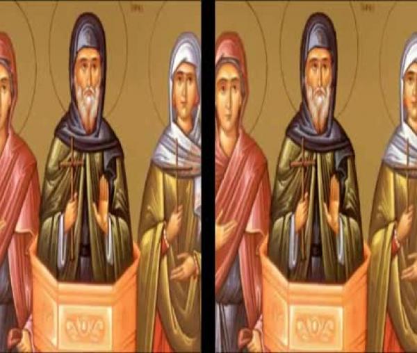 Troparul Sfântului Cuvios Simeon cel din Muntele Minunat (în limba greacă)