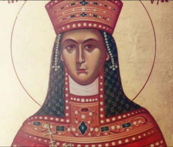 Troparul Sfântei Olga, Împărăteasa Rusiei (în limba greacă)