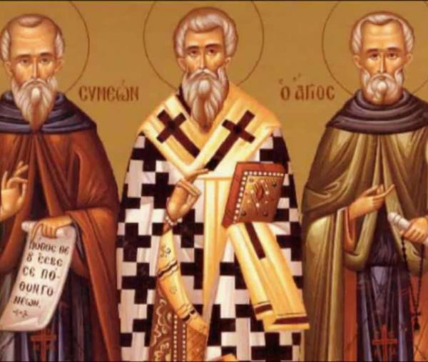 Troparul Sfântului Cuvios Simeon și a Sfântului Cuvios Ioan Pustnicul (în limba greacă)